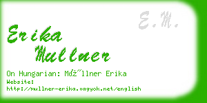 erika mullner business card